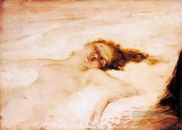 エドゥアルド・レオン・ガリド Painting - 横たわる裸婦 エドゥアルド・レオン・ガリド
